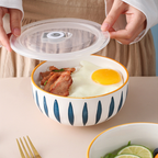 Nitori Teardrop Patterned Ceramic Serving Bowl 650ml Nestasia