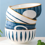 Nitori Teardrop Patterned Ceramic Serving Bowl 650ml Nestasia