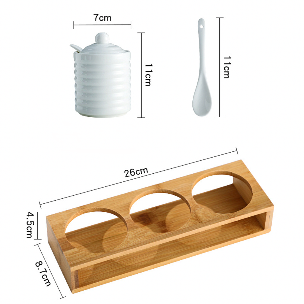 Ceramic Jar for Spices Set of 3 Nestasia