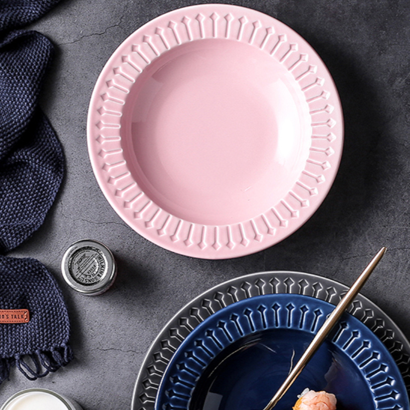 Royal Pasta Plate Pink 9 Inch