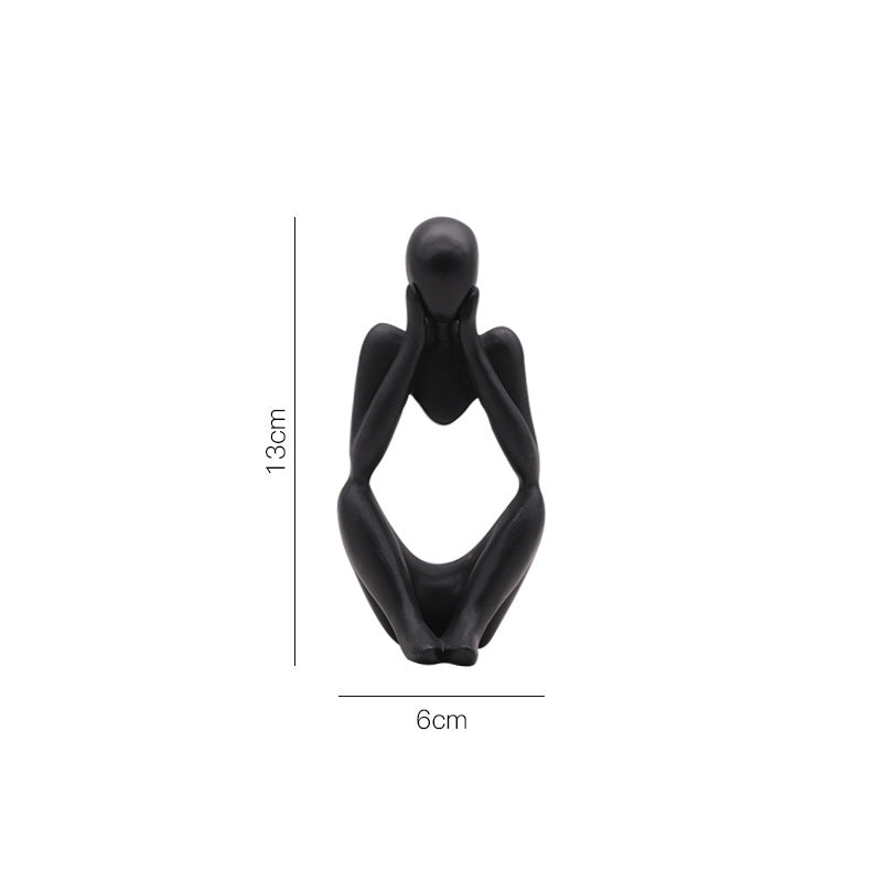 Black Sitting Showpiece Nestasia