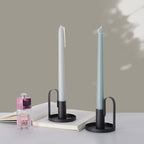 Short Black Candle Holders Set Of 2 Nestasia