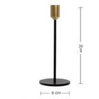 Glossy Black Candle Stand Large Nestasia