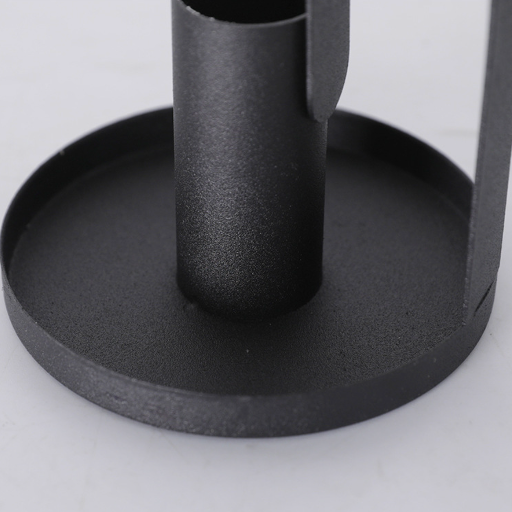 Short Black Candle Holders Set Of 2 Nestasia