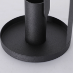 Short Black Candle Holders Set Of 2 Nestasia