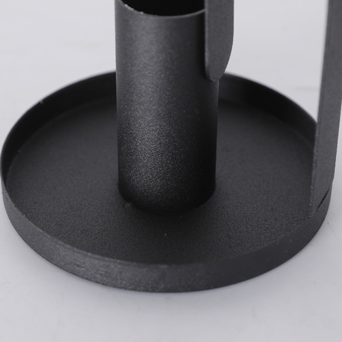 Short Black Candle Holders Set Of 2 Nestasia