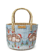 Natural Seagrass Fruit Basket for Dining Table and Kitchen Storage