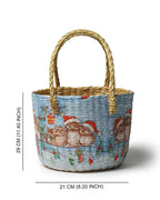 Natural Seagrass Fruit Basket for Dining Table and Kitchen Storage