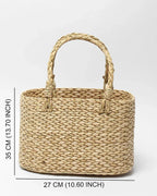 Natural Seagrass Fruit Storage Basket for Gifting, Kitchen, and Home Organization