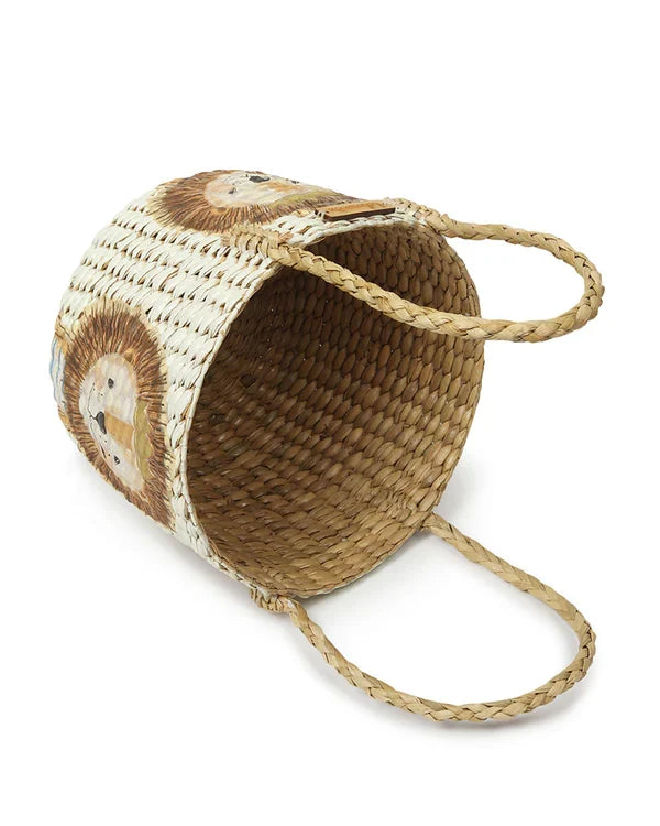 Natural Seagrass Round Fruit Basket for Dining Table and Kitchen Storage
