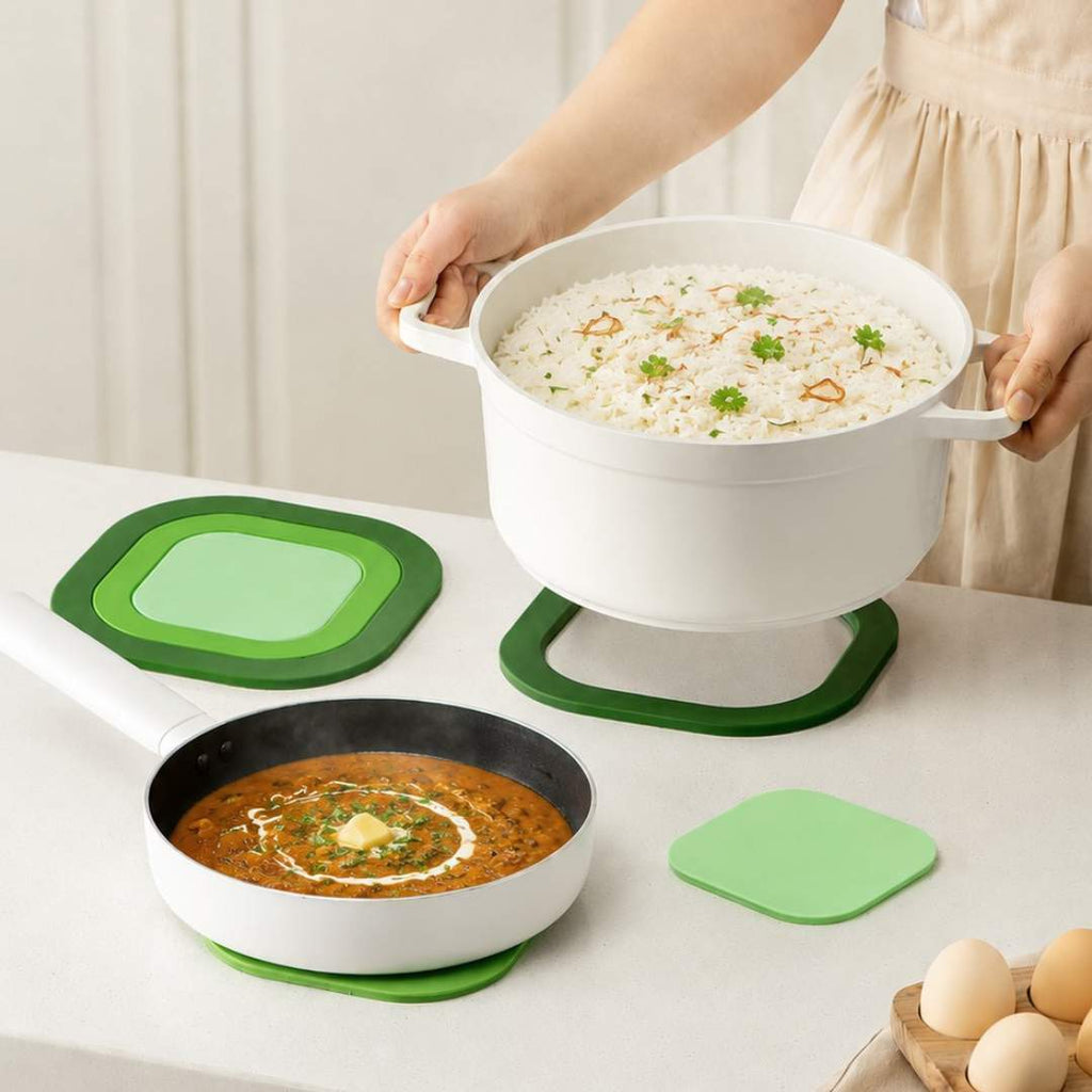 Ombre Green Magnetic Trivet Set Of 3 Nestasia