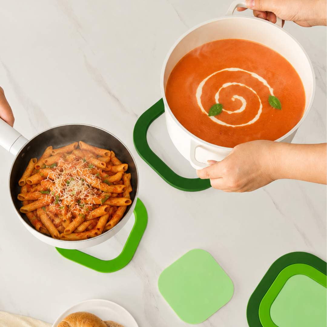Ombre Green Magnetic Trivet Set Of 3 Nestasia