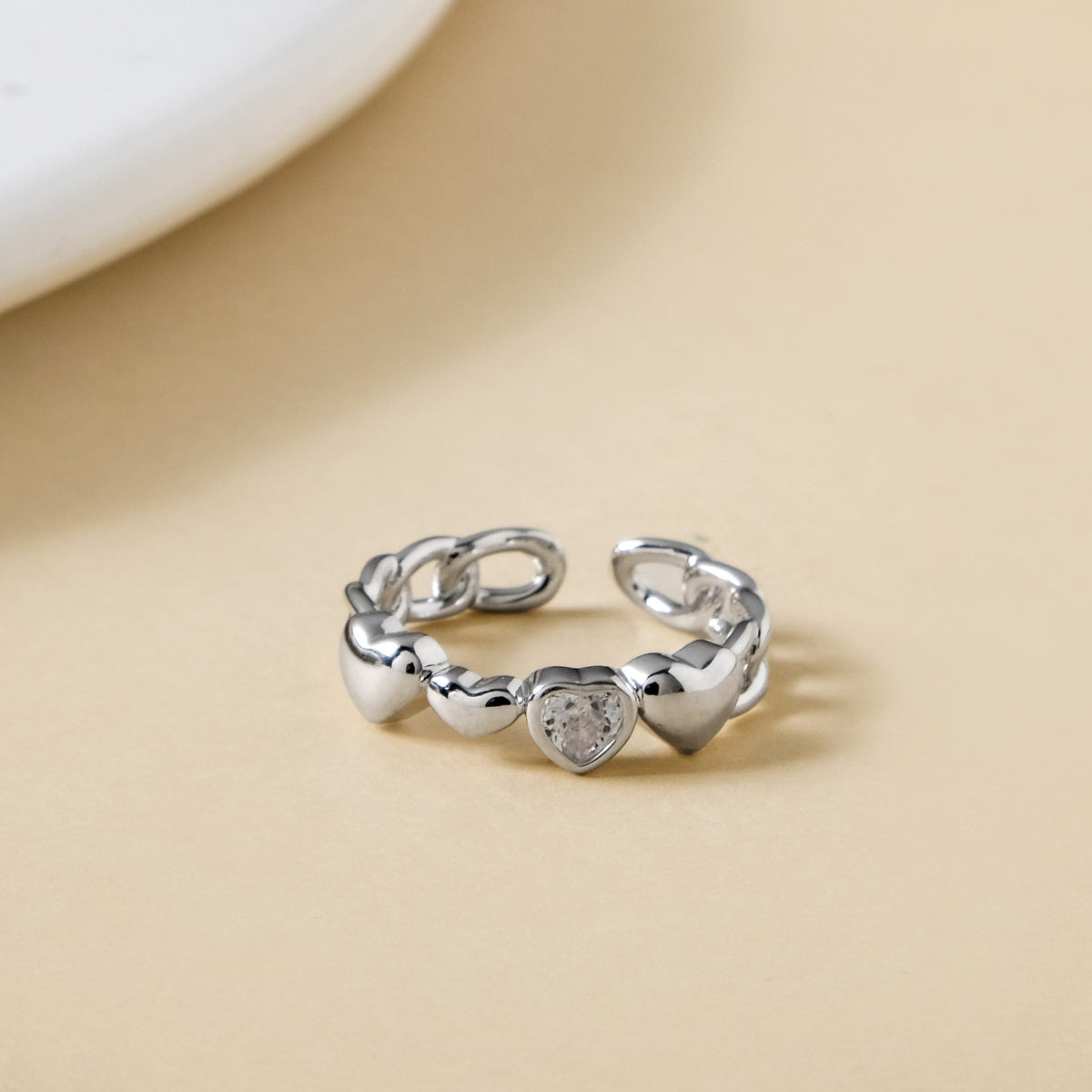 Only Hearts Finger Ring Silver Nestasia