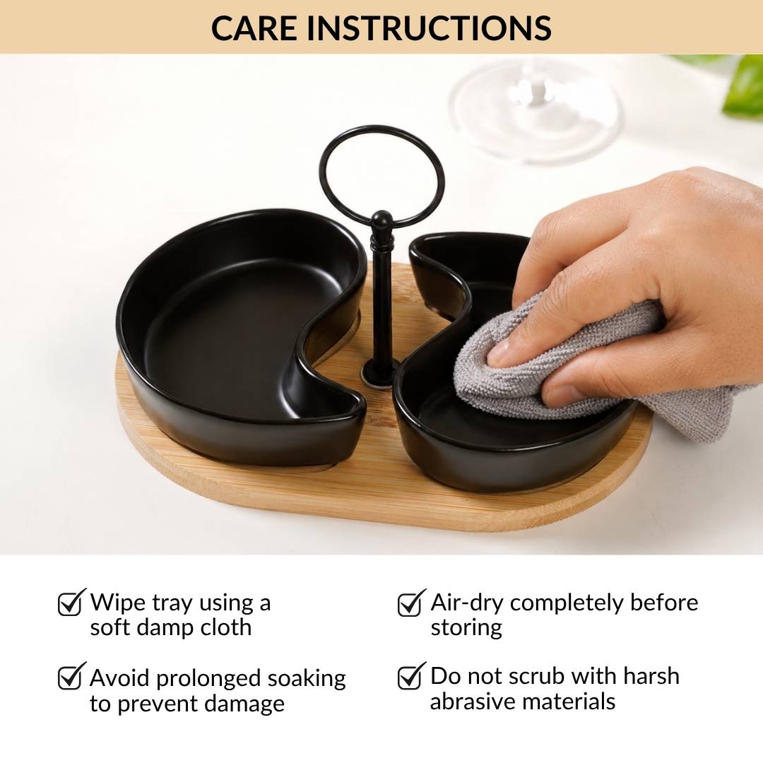 Matte Black Platter Set Of 3 Nestasia