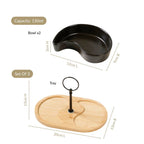 Matte Black Platter Set Of 3 Nestasia