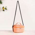 Tangerine Checkered Insulated Lunch Bag Nestasia