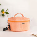 Tangerine Checkered Insulated Lunch Bag Nestasia