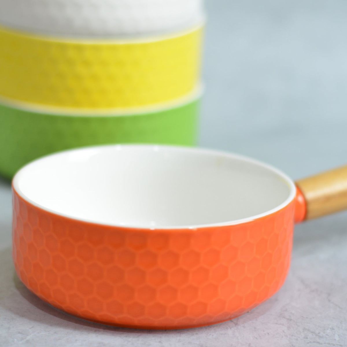Orange Bowl with Handle Nestasia