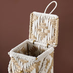 Organic Handwoven Bottle Holder Basket White Nestasia