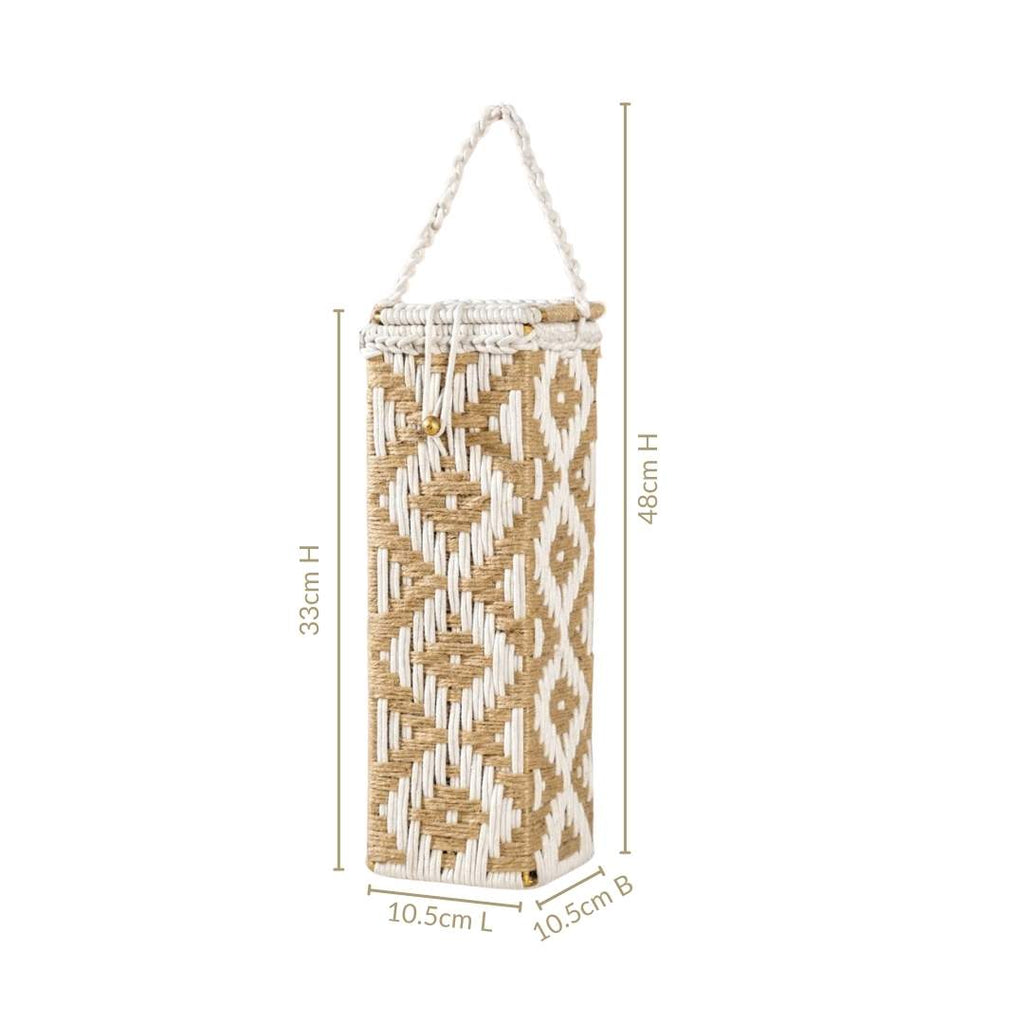 Organic Handwoven Bottle Holder Basket White Nestasia