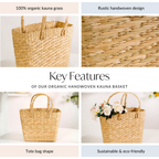 Organic Handwoven Kauna Basket Nestasia