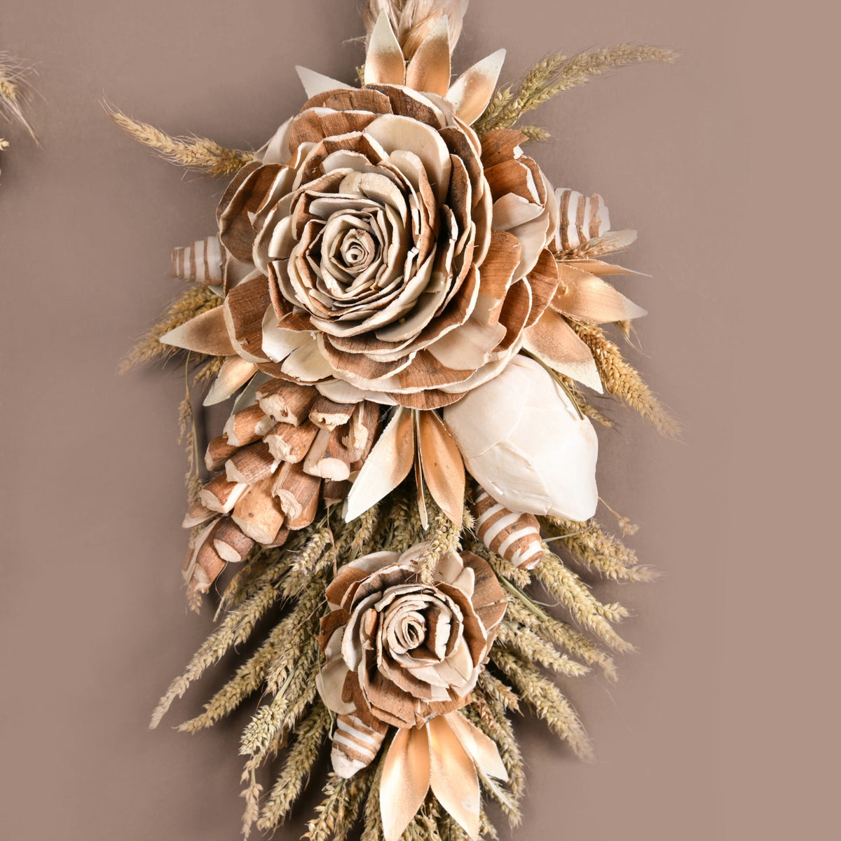 Organic Luxe Bloom Festive Wall Hanging Set Of 2 Nestasia