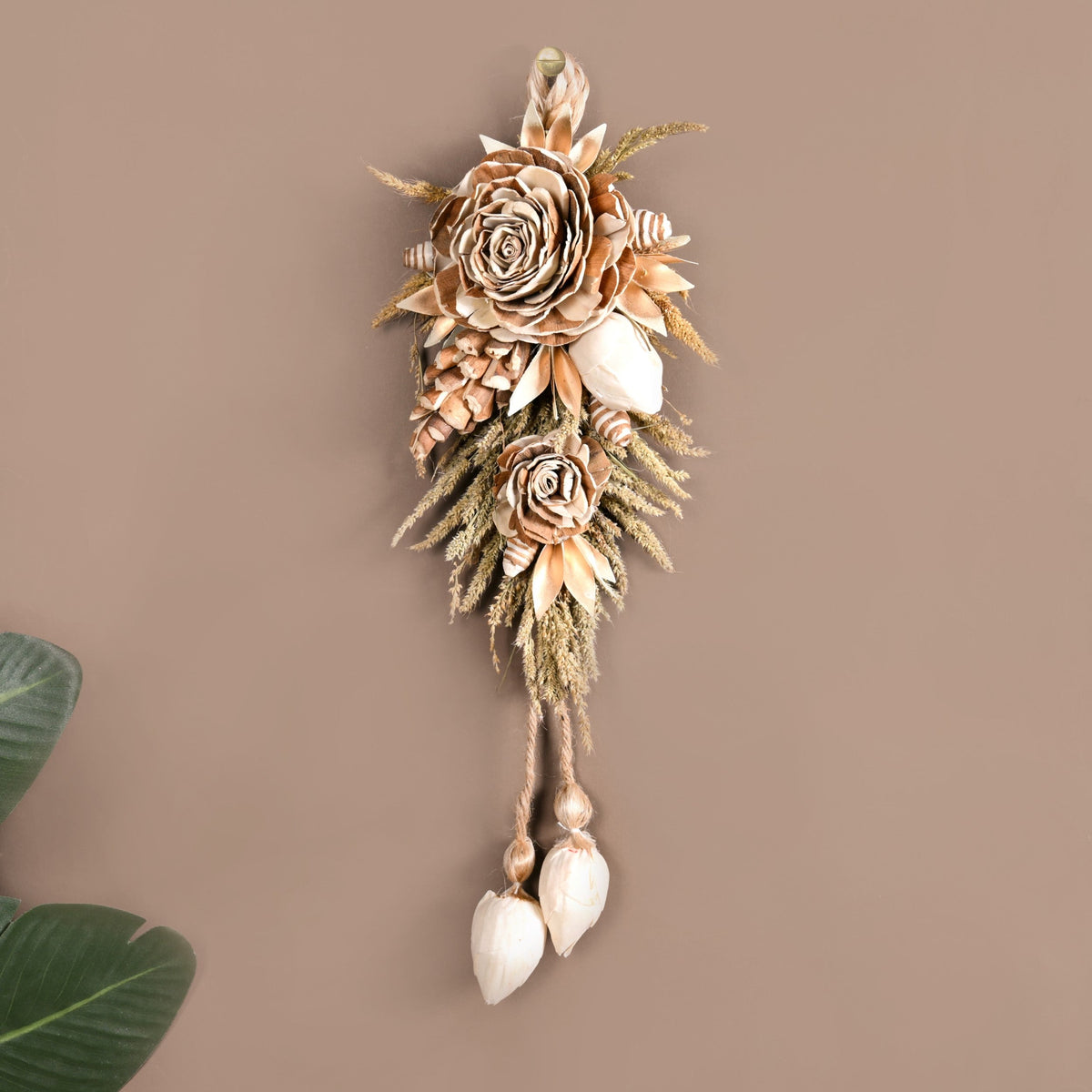 Organic Luxe Bloom Festive Wall Hanging Set Of 2 Nestasia