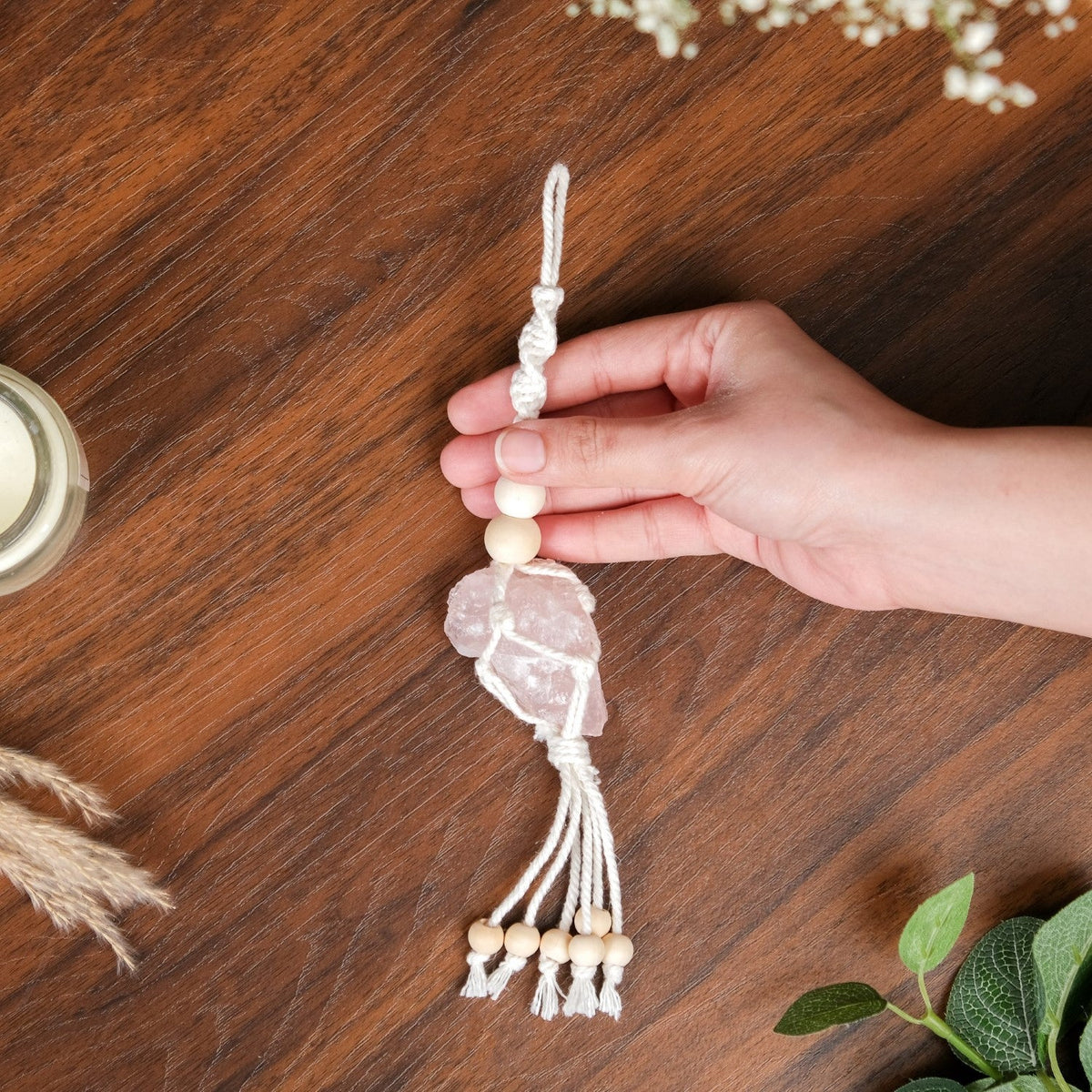 Pink Salt Macrame Wall Hanging Set Of 2 Nestasia