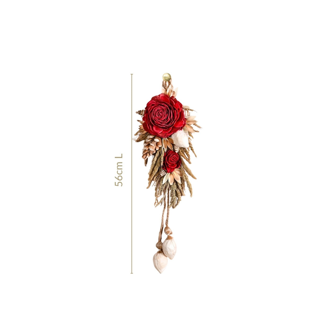 Organic Rose Festive Wall Decor Set Of 2 Nestasia