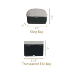 Multipurpose Sling Bag And Sleeve Set Of 2 Black Nestasia