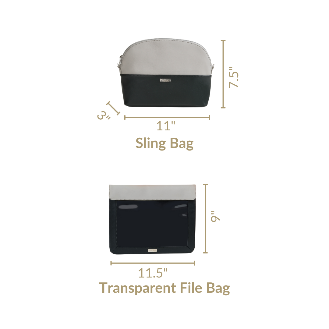 Multipurpose Sling Bag And Sleeve Set Of 2 Black Nestasia