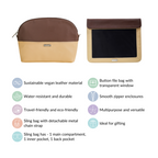 Stylish Sling Bag And File Bag Set Of 2 Beige Nestasia