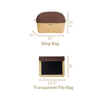 Stylish Sling Bag And File Bag Set Of 2 Beige Nestasia