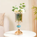 Scalloped Glass Hurricane Candle Stand And Vase Nestasia