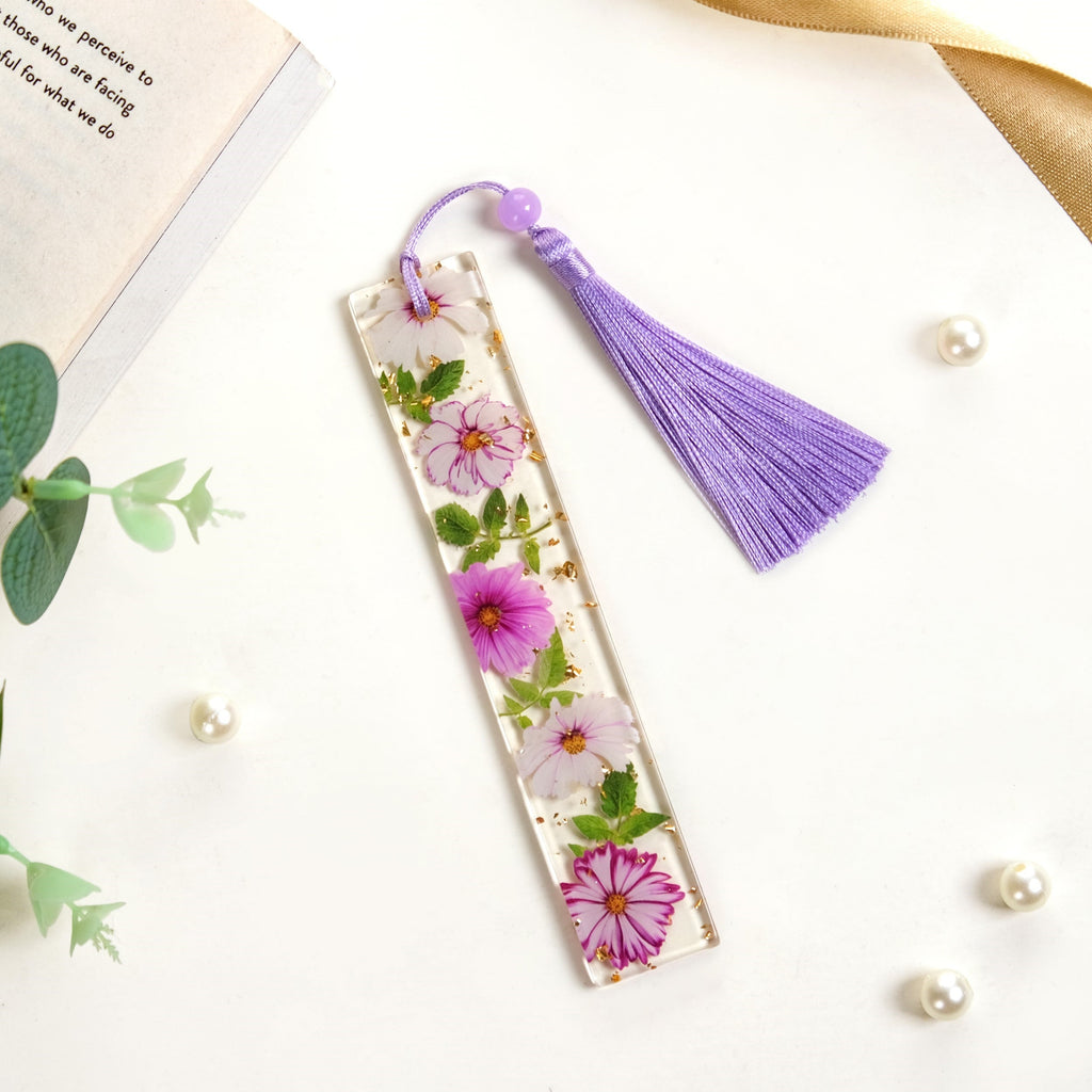Petaled Pages Bookmark With Tassel Nestasia