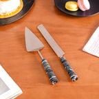 Marble Cake Knife And Server Set Of 2 Nestasia