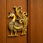 Brass Peacock Wall Hanging 2 Piece Set (8.5 inch) Vedansh Craft