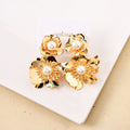 Pearl Blossom Earrings Gold Nestasia