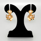 Pearl Blossom Earrings Gold Nestasia