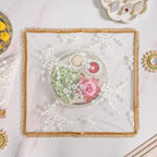 Pearl Detail Net Thali Covers Set Of 2 Nestasia