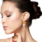 Pearl Teardrop Earrings Nestasia