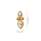 Pearl Teardrop Earrings Nestasia