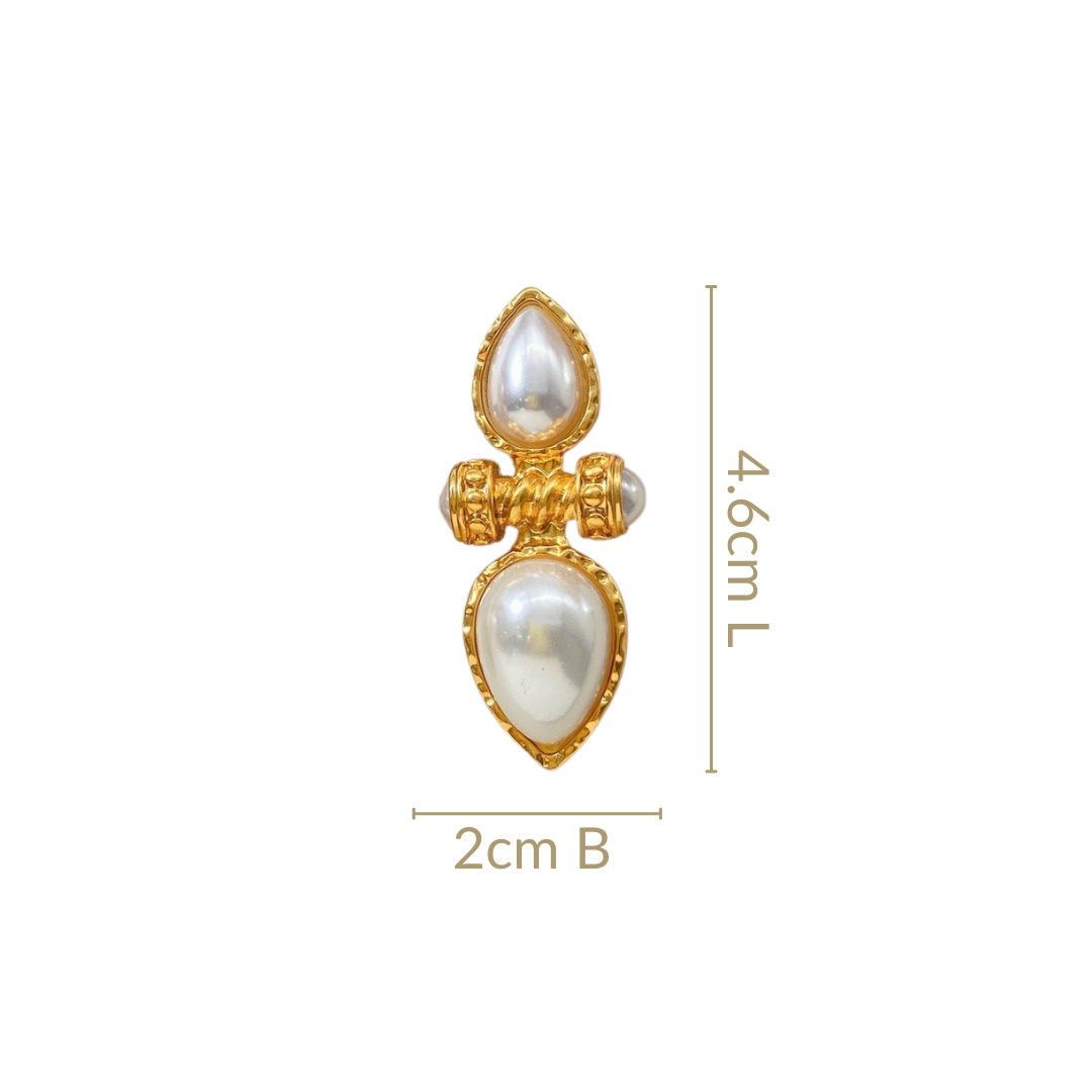 Pearl Teardrop Earrings Nestasia