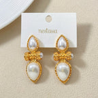 Pearl Teardrop Earrings Nestasia