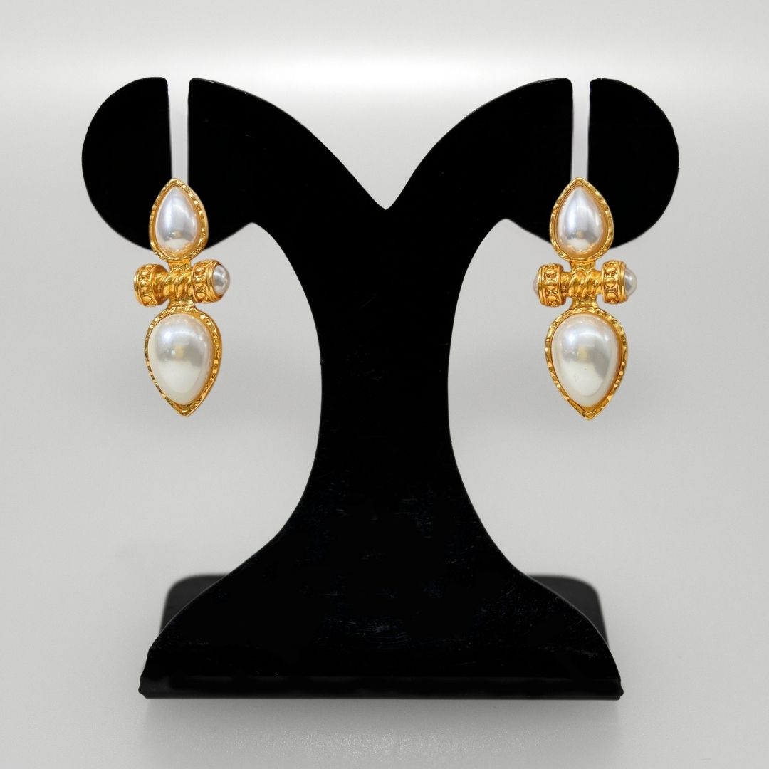 Pearl Teardrop Earrings Nestasia
