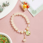 Pearl White Bracelet Rakhi Gift Set Nestasia