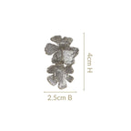 Peony Bloom Silver Drop Earrings Nestasia