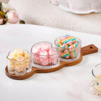 Triple Treat Platter With Bowl Set Of 4 Nestasia