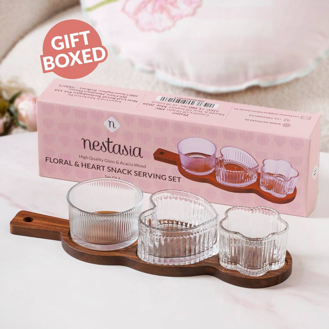 Triple Treat Platter With Bowl Set Of 4 Nestasia
