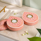 Petalis Tealight Holder With Tealight Candle Set Of 2 Nestasia